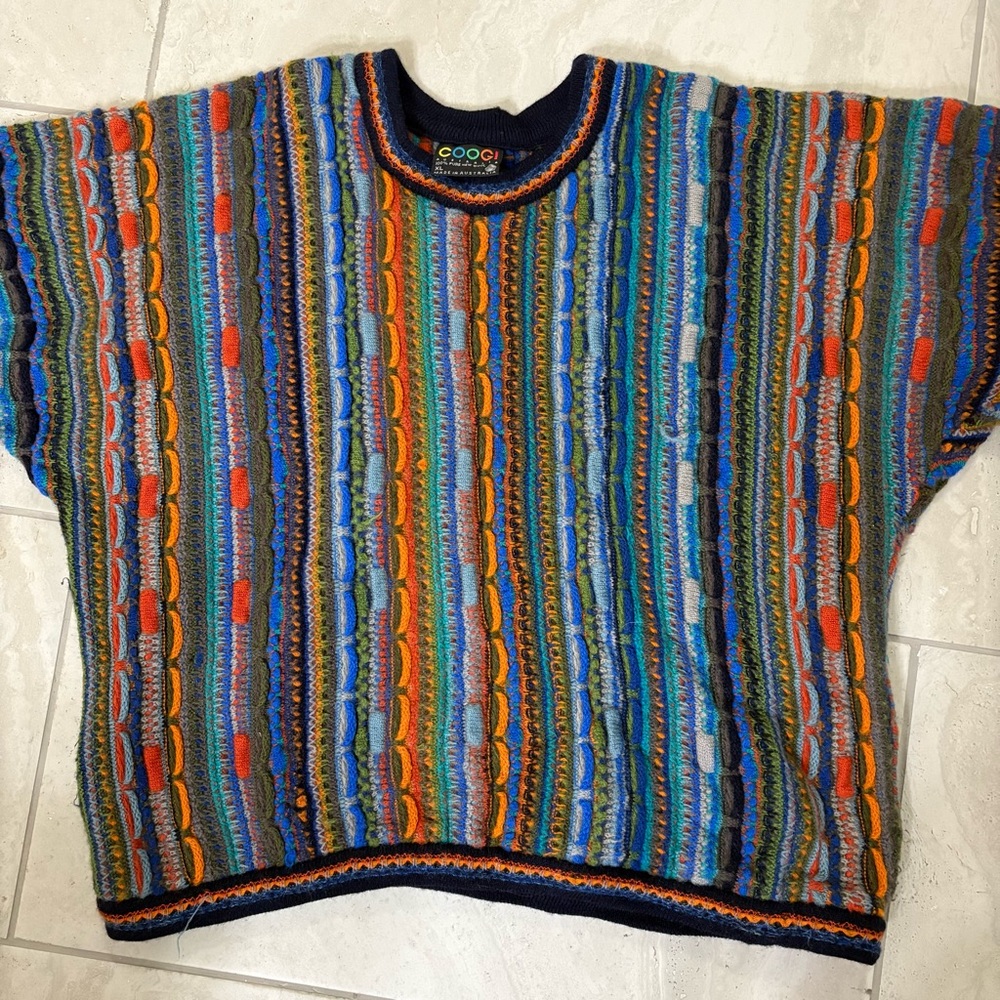 COOGI Vibrant Striped Crewneck Sweater